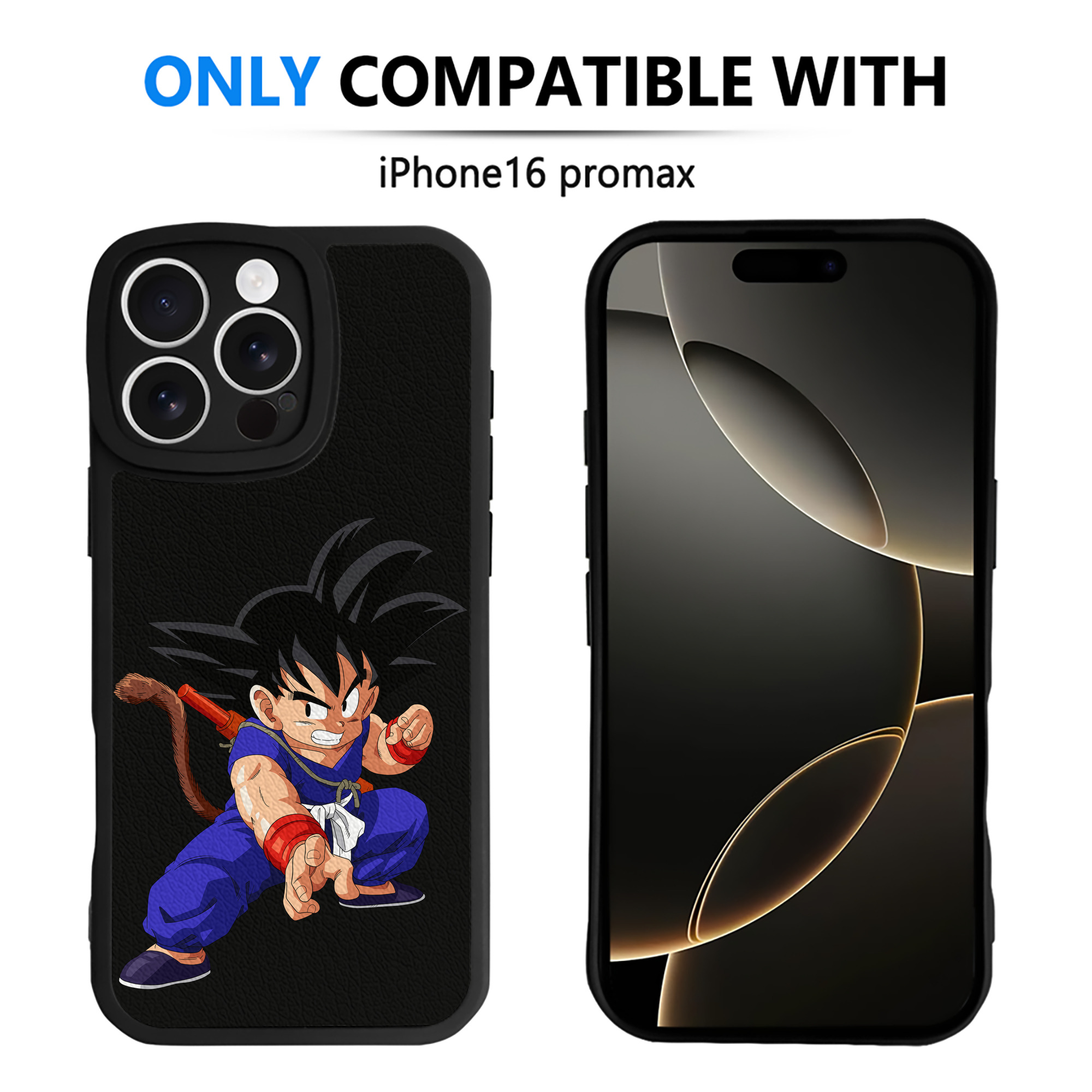 （画像用） ドラゴンボール 孫悟空（そん ごくう）Son Goku カカロット DRAGON BALL Kakarotto 【iPhone 16シリーズ対応】シリコンスマホケース（レザー調） 材質：シリコン